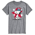 thumbnail image 1 of Peanuts - Patriotic American Snoopy - 4th of July - Men's Short Sleeve Graphic T-Shirt, 1 of 5