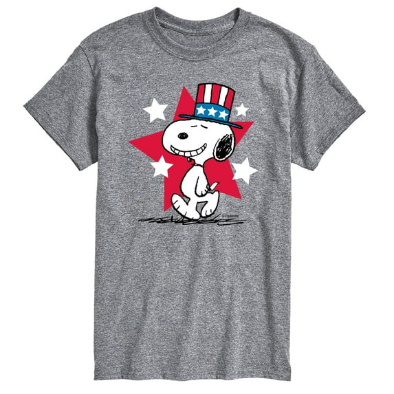 Peanuts - Patriotic American Snoopy - 4th of July - Men's Short Sleeve Graphic T-Shirt