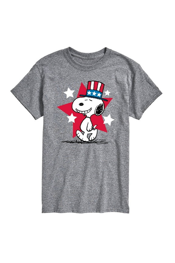 - Patriotic American Snoopy - 4th of July - Men's Short Sleeve Graphic T-Shirt