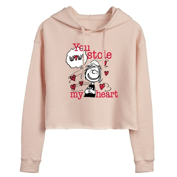 Peanuts - Patty Stole My Heart - Juniors Cropped Pullover Hoodie