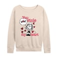 thumbnail image 1 of Peanuts - Patty Stole My Heart - Women's Lightweight French Terry Long Sleeve Shirt, 1 of 6