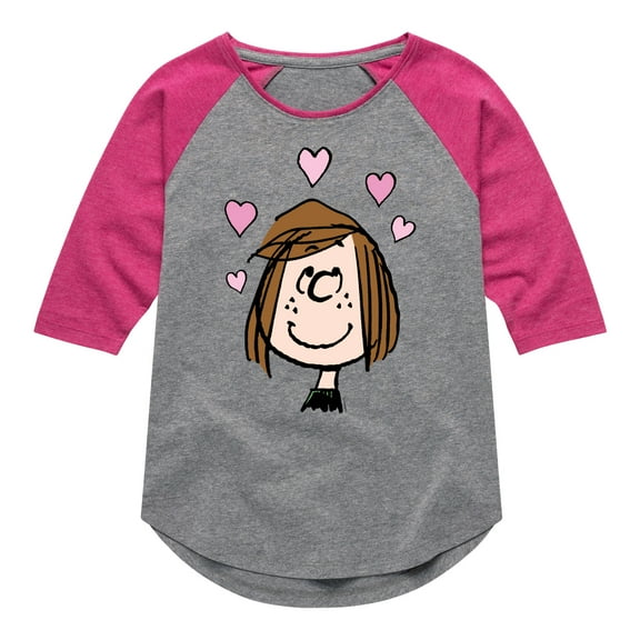 Peanuts - Patty Valentines - Toddler & Youth Girls Raglan Graphic T-Shirt