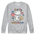 thumbnail image 1 of Peanuts - Peace Love Dogs - Men's Crew Neck Fleece Pullover, 1 of 6