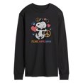 thumbnail image 1 of Peanuts - Peace Love Dogs - Men's Long Sleeve Graphic T-Shirt, 1 of 6