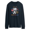thumbnail image 1 of Peanuts - Peace Love Dogs - Men's Long Sleeve Graphic T-Shirt, 1 of 5