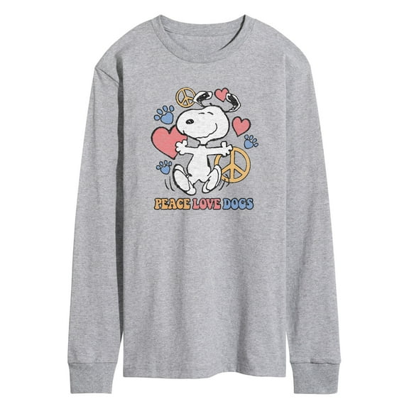 Peanuts - Peace Love Dogs - Men's Long Sleeve T-Shirt