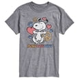 thumbnail image 1 of Peanuts - Peace Love Dogs - Men's Short Sleeve Graphic T-Shirt, 1 of 6