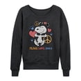 thumbnail image 1 of Peanuts - Peace Love Dogs - Women's Lightweight French Terry Long Sleeve Shirt, 1 of 6