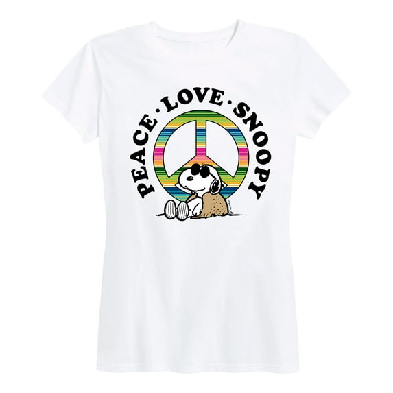Peanuts - Peace Love Snoopy - Women's Short Sleeve Graphic T-Shirt