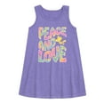 thumbnail image 1 of Peanuts - Peace & Love - Woodstock - Toddler & Youth Girls A-line Dress, 1 of 5