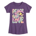 thumbnail image 1 of Peanuts - Peace & Love - Woodstock - Toddler & Youth Girls Short Sleeve Graphic T-Shirt, 1 of 6