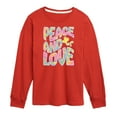 thumbnail image 1 of Peanuts - Peace & Love - Woodstock - Toddler & Youth Long Sleeve Graphic T-Shirt, 1 of 6