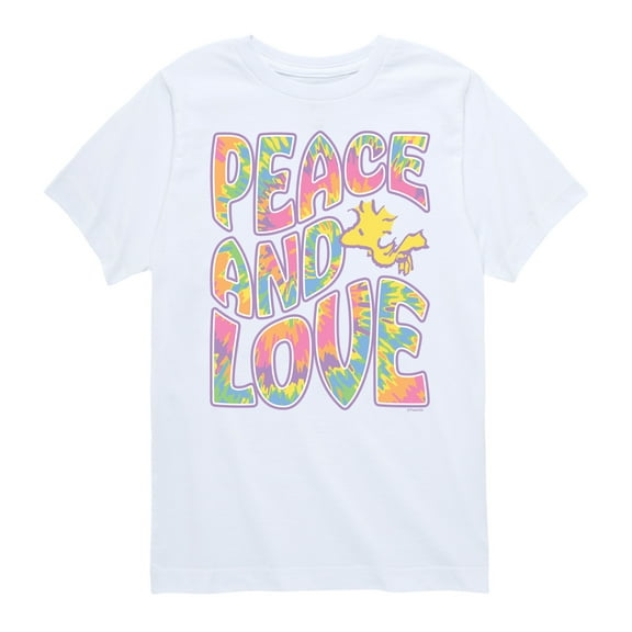 Peanuts - Peace & Love - Woodstock - Toddler & Youth Short Sleeve Graphic T-Shirt