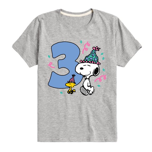 Peanuts - Snoopy and Friends Birthday Toddler and Youth Short Sleeve Graphic T-Shirt, Size 2T-Youth Xl