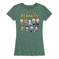 thumbnail image 1 of Peanuts - Peanuts Characters - Women's Short Sleeve Graphic T-Shirt, 1 of 6