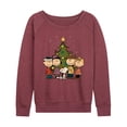 thumbnail image 1 of Peanuts - Peanuts Christmas Group - Women's French Terry Long Sleeve Pullover, 1 of 5