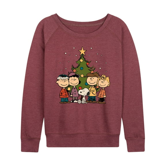 Peanuts - Peanuts Christmas Group - Women's French Terry Long Sleeve Pullover