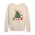 thumbnail image 1 of Peanuts - Peanuts Christmas Tree - Women's French Terry Long Sleeve Pullover, 1 of 5