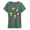 thumbnail image 1 of Peanuts - Peanuts Christmas Tree - Women's Short Sleeve Graphic T-Shirt, 1 of 5
