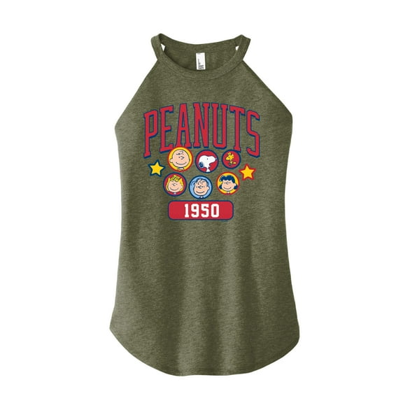 Peanuts - Peanuts Crew Athletic - Juniors High Neck Tank Top