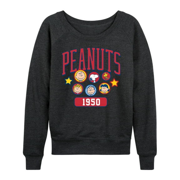 Peanuts - Peanuts Crew Athletic - Women's Lightweight French Terry Long Sleeve Shirt