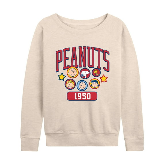 Peanuts - Peanuts Crew Athletic - Women's Lightweight French Terry Long Sleeve Shirt
