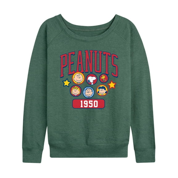 Peanuts - Peanuts Crew Athletic - Women's Lightweight French Terry Long Sleeve Shirt