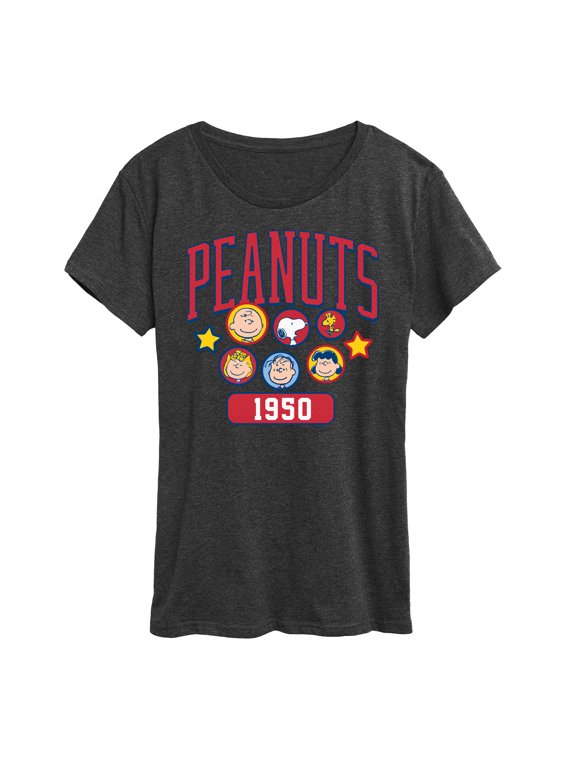 - Peanuts Crew Athletic Women's Short Sleeve Graphic T-Shirt