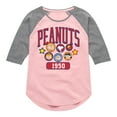 thumbnail image 1 of Peanuts - Peanuts Crew Athletic - Youth Girls Raglan Tee, 1 of 5