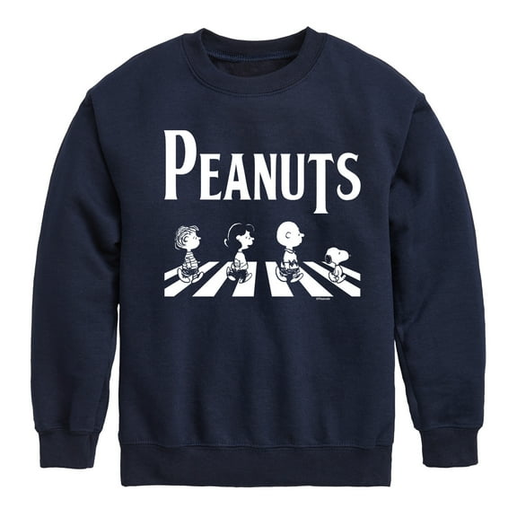 Peanuts - Peanuts Crossing Road - Toddler And Youth Crewneck Fleece Sweatshirt