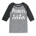 thumbnail image 1 of Peanuts - Peanuts Crossing Road - Toddler And Youth Raglan Graphic T-Shirt, 1 of 5