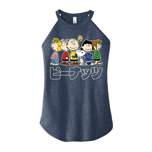 Peanuts - Peanuts Group Kanji - Juniors High Neck Tank Top