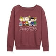 thumbnail image 1 of Peanuts - Peanuts Group Kanji - Women's Lightweight French Terry Long Sleeve Shirt, 1 of 6