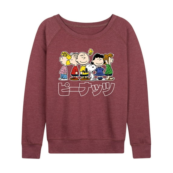 Peanuts - Peanuts Group Kanji - Women's Lightweight French Terry Long Sleeve Shirt