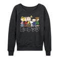thumbnail image 1 of Peanuts - Peanuts Group Kanji - Women's Lightweight French Terry Long Sleeve Shirt, 1 of 6