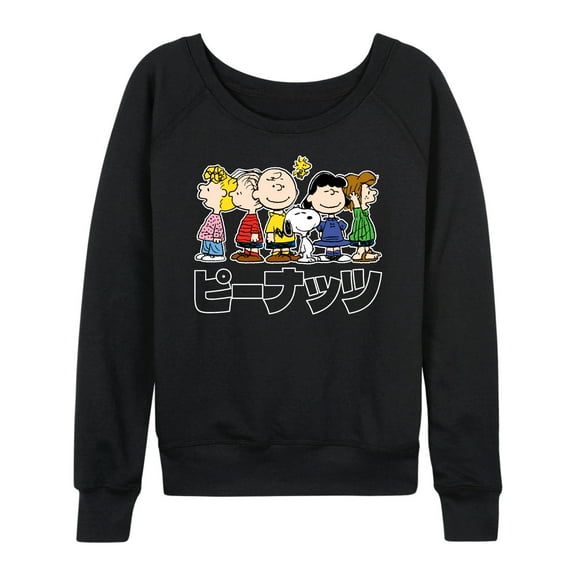 Peanuts - Peanuts Group Kanji - Women's Lightweight French Terry Long Sleeve Shirt