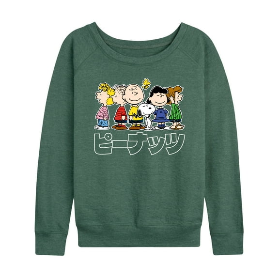 Peanuts - Peanuts Group Kanji - Women's Lightweight French Terry Long Sleeve Shirt