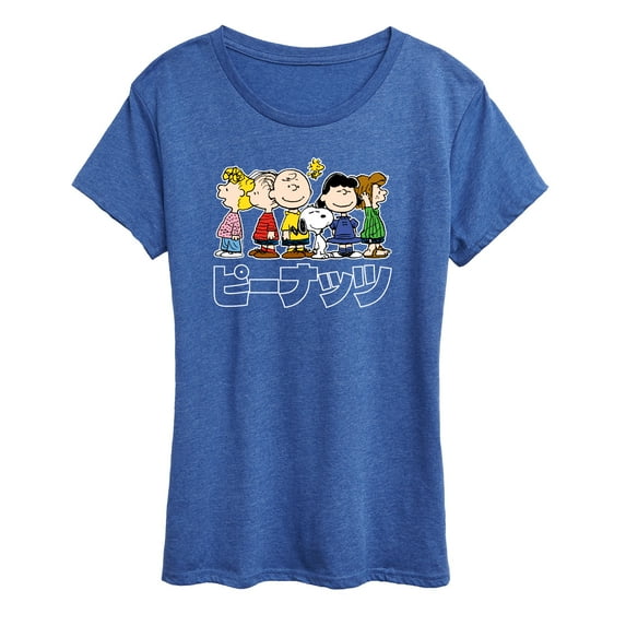 Peanuts - Peanuts Group Kanji - Women's Short Sleeve Graphic T-Shirt