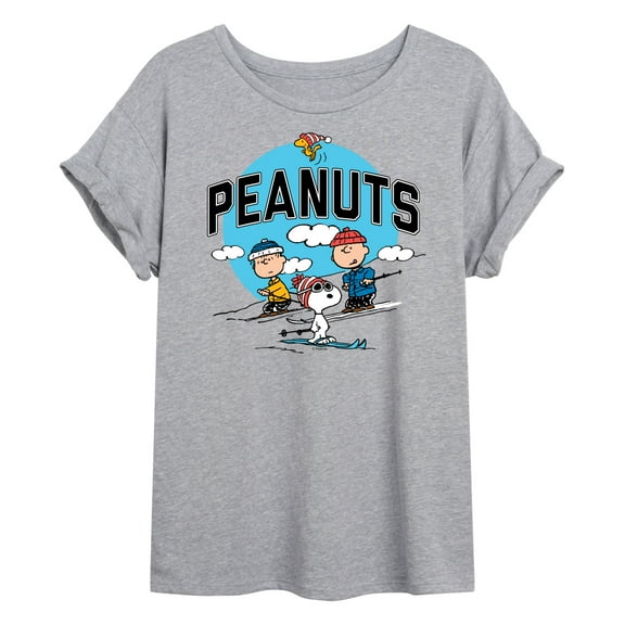 Peanuts - Peanuts Group Skiing - Women's Oversized T-Shirt