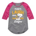 thumbnail image 1 of Peanuts - Peanuts Laugh League - Toddler & Youth Girls Raglan Graphic T-Shirt, 1 of 6