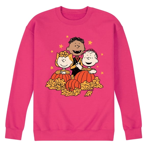 Peanuts - Peanuts Pumpkin Trio - Men's Crew Neck Fleece Pullover