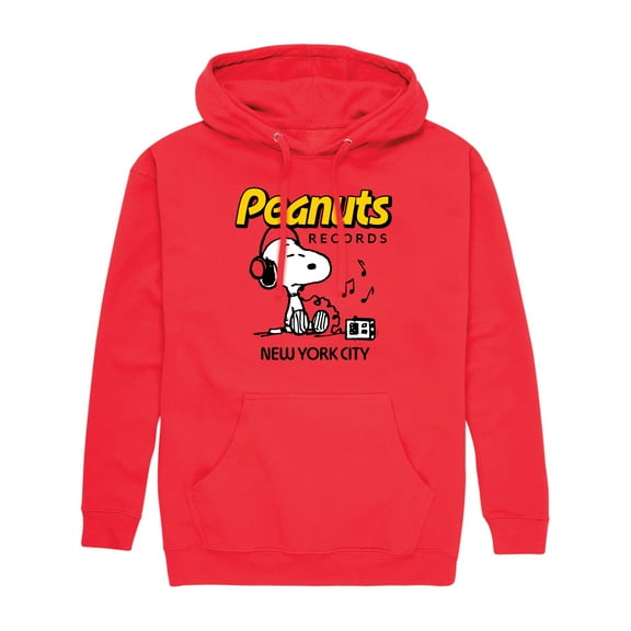 Peanuts - Peanuts Records Snoopy Headphones - Men's Pullover Hoodie