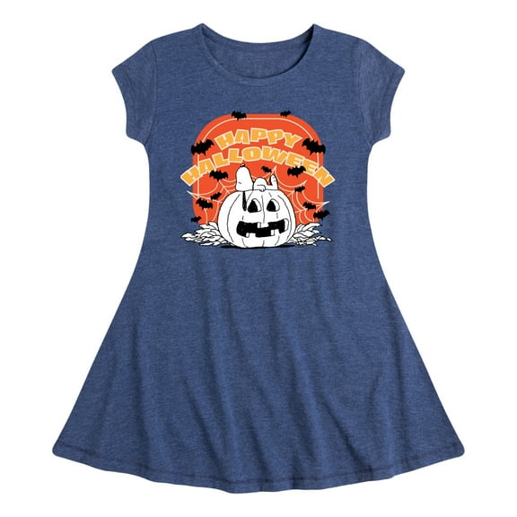 Peanuts - Peanuts Retro Halloween - Toddler & Youth Girls Fit & Flare Dress