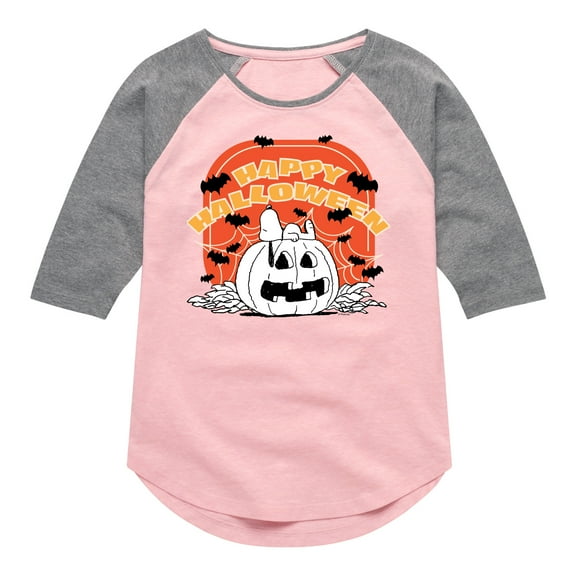 Peanuts - Peanuts Retro Halloween - Toddler & Youth Girls Raglan Graphic T-Shirt