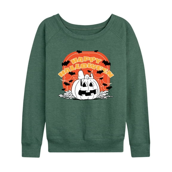 Peanuts - Peanuts Retro Halloween - Women's Lightweight French Terry Long Sleeve Shirt