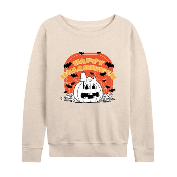 Peanuts - Peanuts Retro Halloween - Women's Lightweight French Terry Long Sleeve Shirt