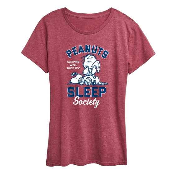 Peanuts - Peanuts Sleep Society - Ladies Short Sleeve Classic Fit Tee