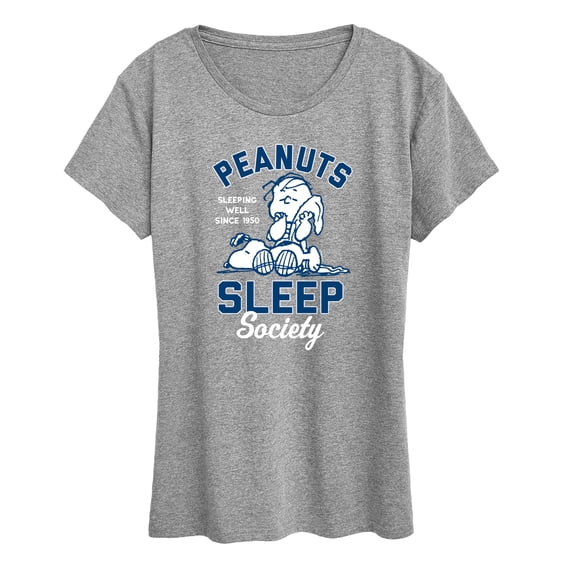 Peanuts - Linus and Snoopy Sleep Society Since 1950 Short Sleeve Graphic T-Shirt