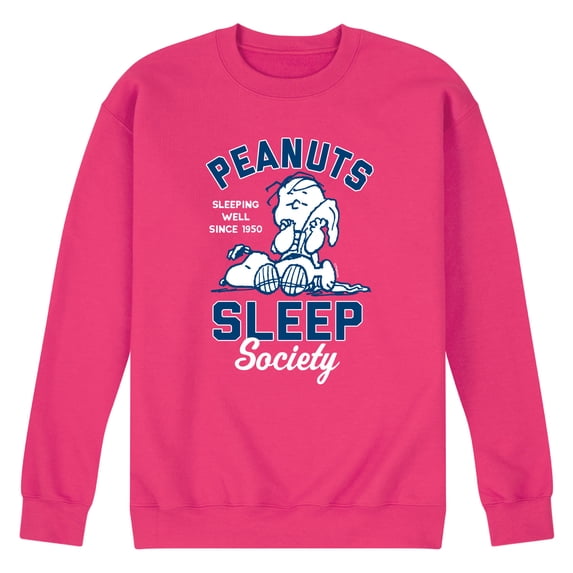Peanuts - Peanuts Sleep Society - Men's Crew Neck Fleece Pullover