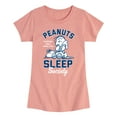 thumbnail image 1 of Peanuts - Peanuts Sleep Society - Toddler & Youth Girls Short Sleeve Graphic T-Shirt, 1 of 6